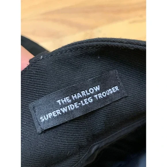 Madewell The Harlow Superwide-Leg Trouser 00 Black High Rise Pleated Pants - Picture 4 of 10